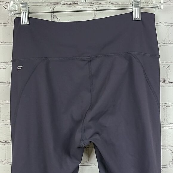 Fabletics Gray Ruched Leggings Powerform Foldover PureLuxe Pink Mesh Women's M - Picture 9 of 9